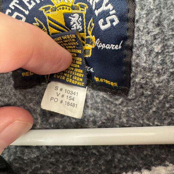 Vintage Steve & Barry's POW MIA Hoodie Sweatshirt‎ Men's Small Black Embroidered - Picture 9 of 13